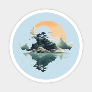 Tree on an island Magnet